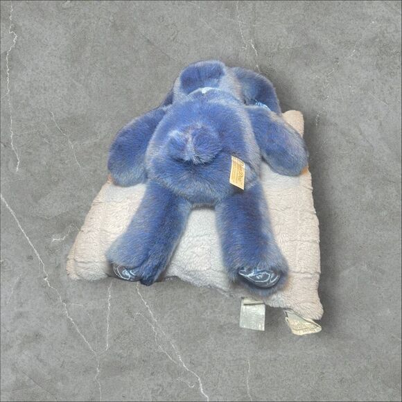 Dan Dee Collector's Choice Kids Blue Velvet Bunny Rabbit Plush Toy - Picture 5 of 16